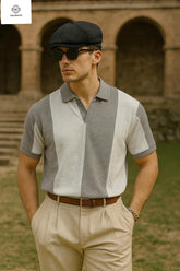 PANEL V COLLAR T.SHIRT